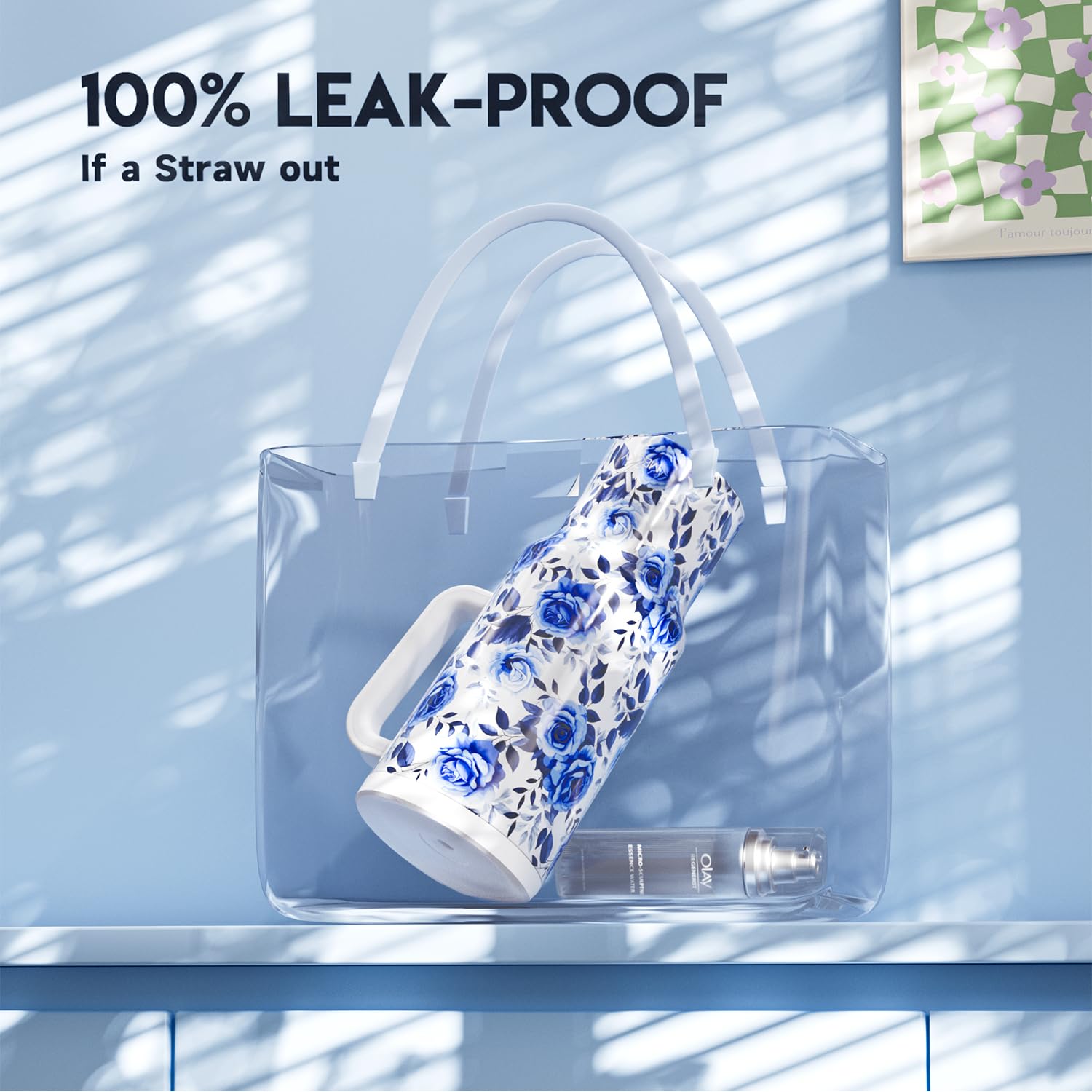 Meoky lid and silicone-tipped straw close-up reducing metallic taste while sipping