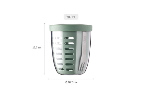 Mepal pot filled with chopped fruit showing neat portion control and freshness