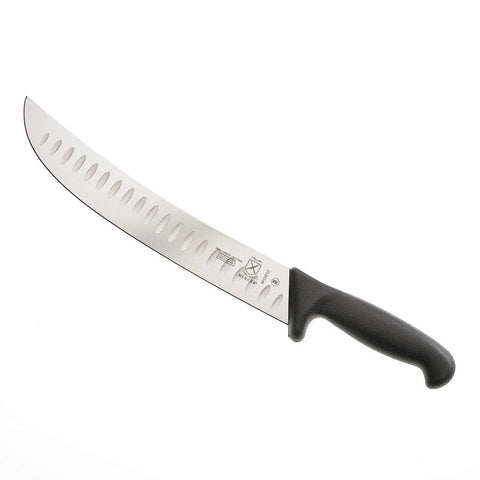 Mercer BPX front view showing balanced butcher knife for control
