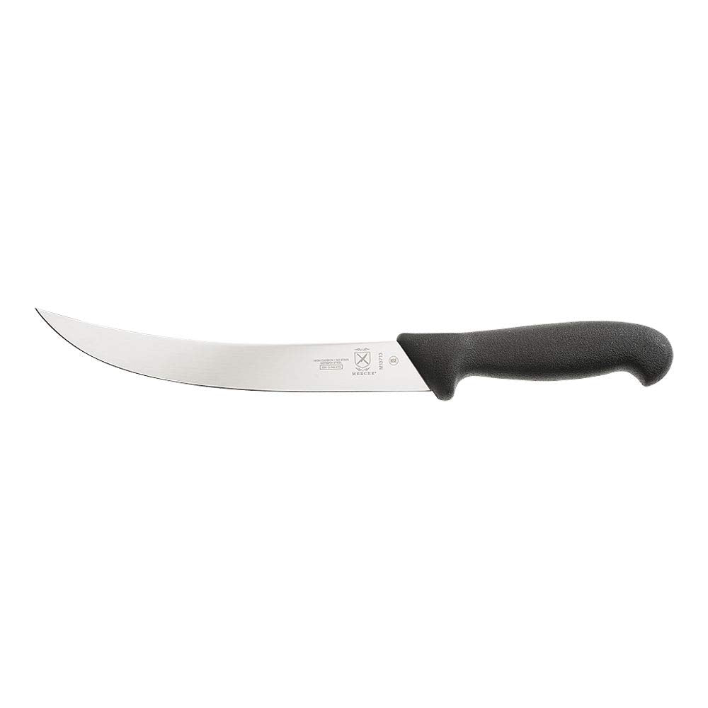 Mercer BPX front view of full breaking knife showing blade and handle for reliable butchery
