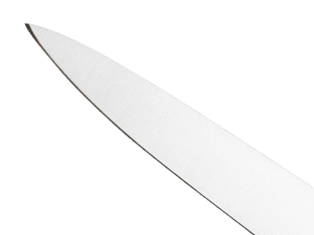 Mercer Culinary knife slicing turkey on platter to show smooth uniform slices and control