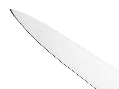 Mercer Culinary knife slicing turkey on platter to show smooth uniform slices and control