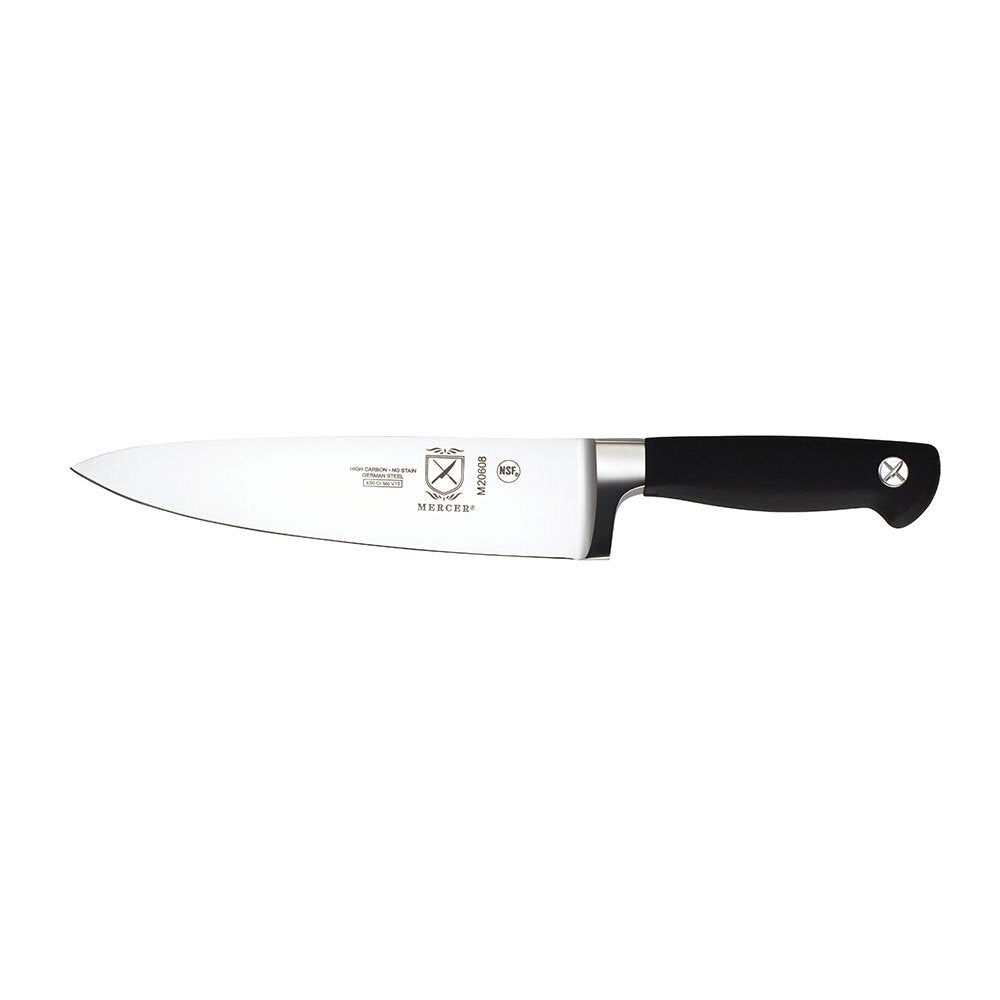 Mercer Culinary paring and utility knives detail showing fine tips for precision cutting
