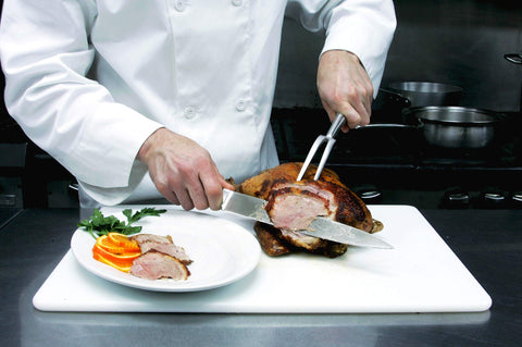 Mercer Culinary knife with protective sheath for safe storage and edge protection