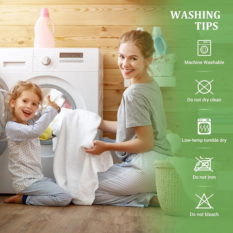 MERITLIFE protector in washing machine illustrating easy care and durability