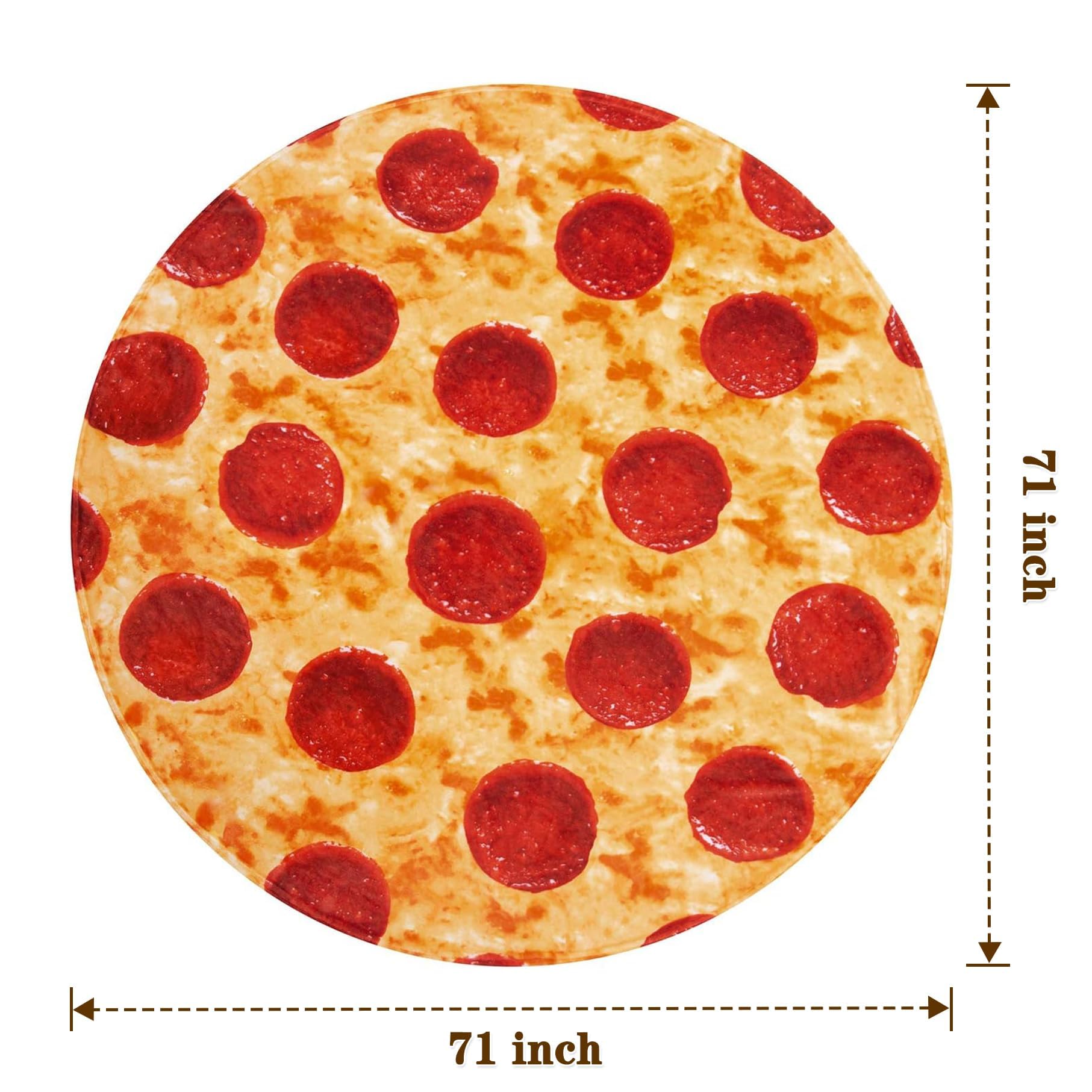 mermaker pepperoni blanket label showing care instructions and durable construction