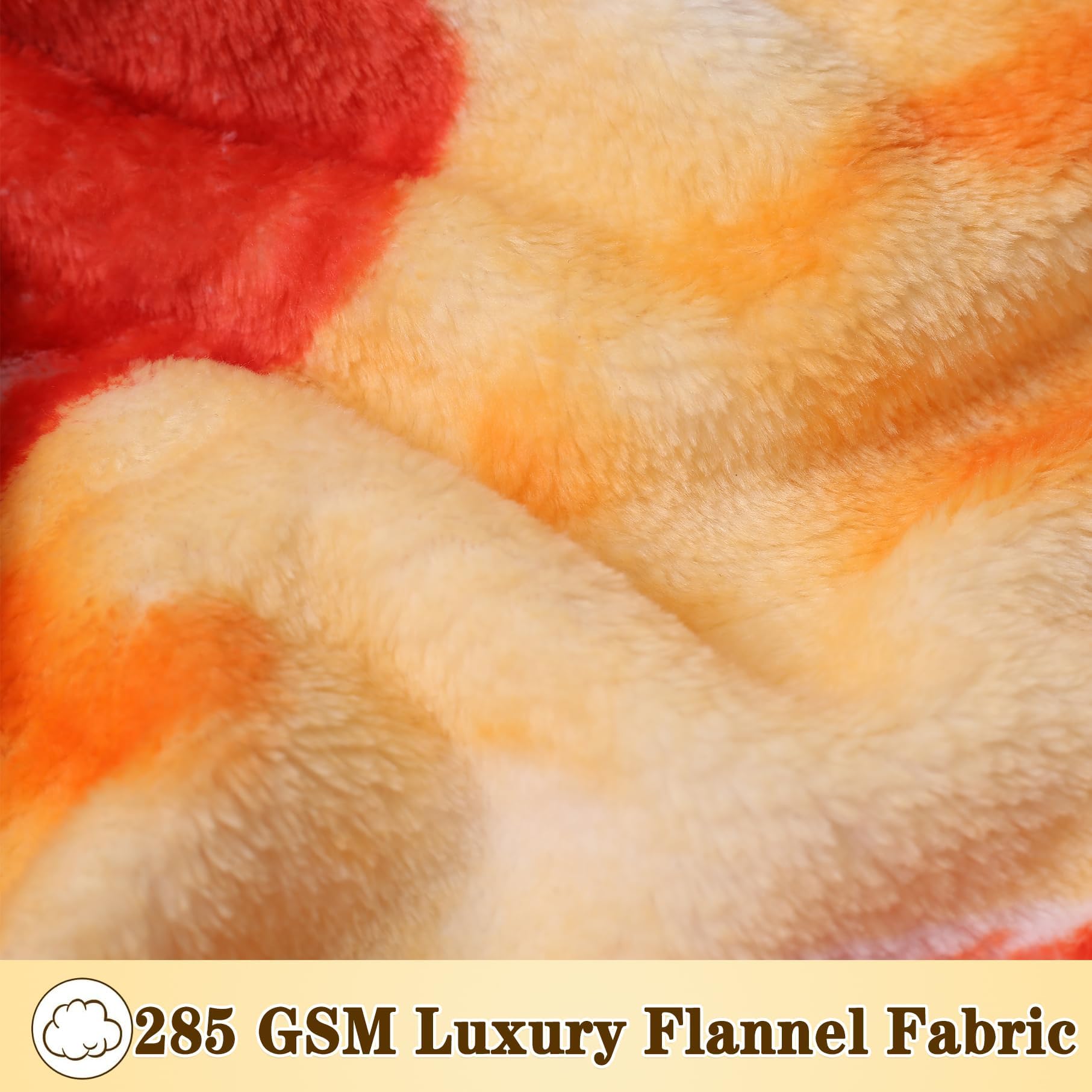 mermaker pepperoni blanket next to ruler showing 71 inch size and full coverage