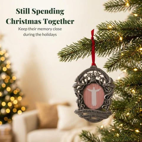 Merry Christmas From Heaven bookmark laid flat, contains the full comforting poem