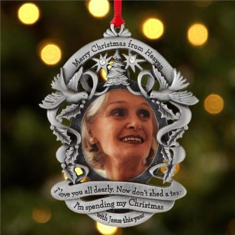 Merry Christmas From Heaven close-up of photo frame showing clear personal reminder