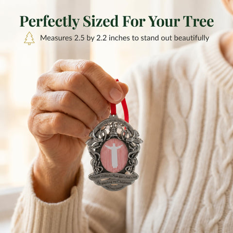 Merry Christmas From Heaven engraving plate detail offering optional customization