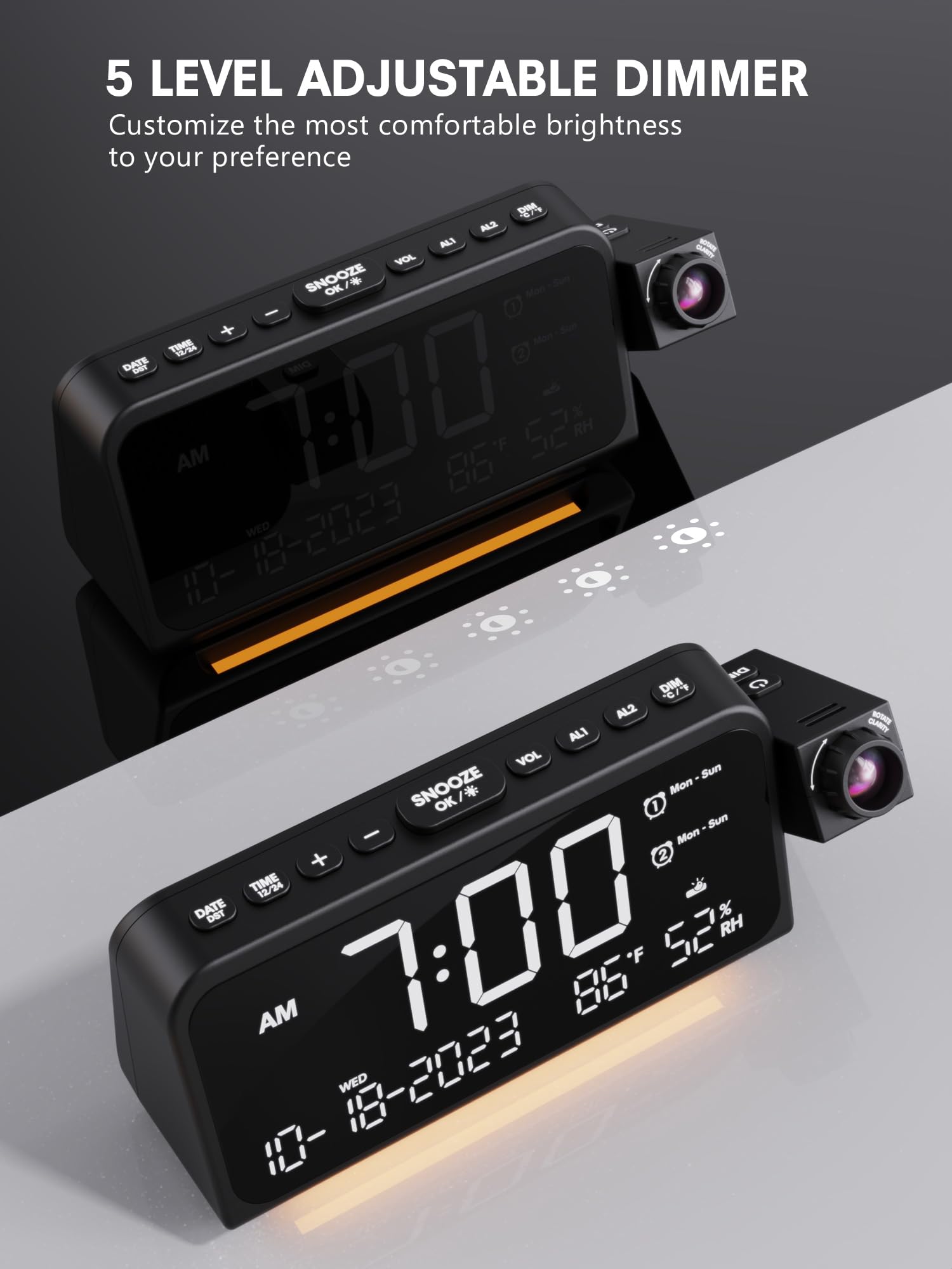 Mesqool dual USB ports view enabling overnight device charging