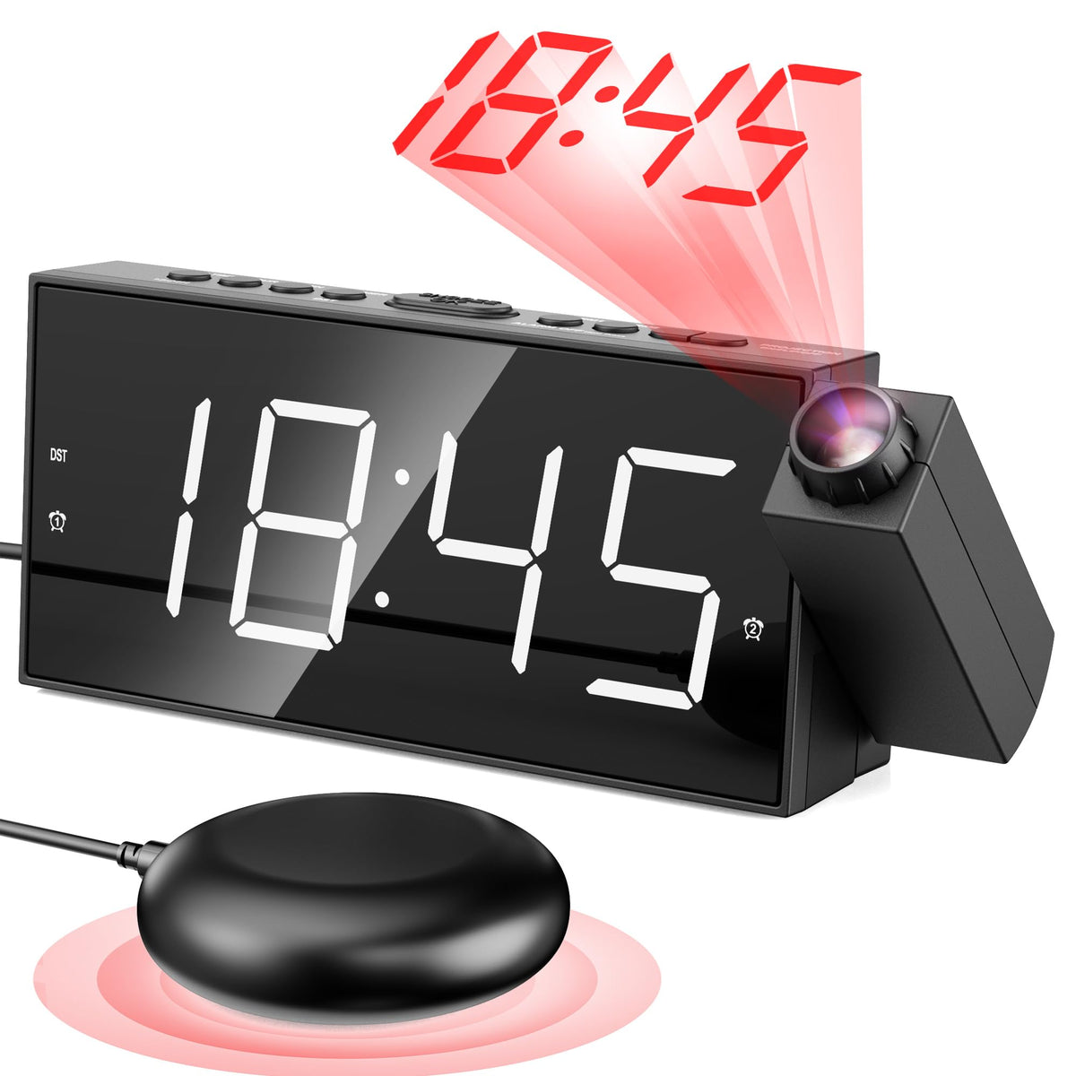 Mesqool front display showing large digits and easy-read benefit