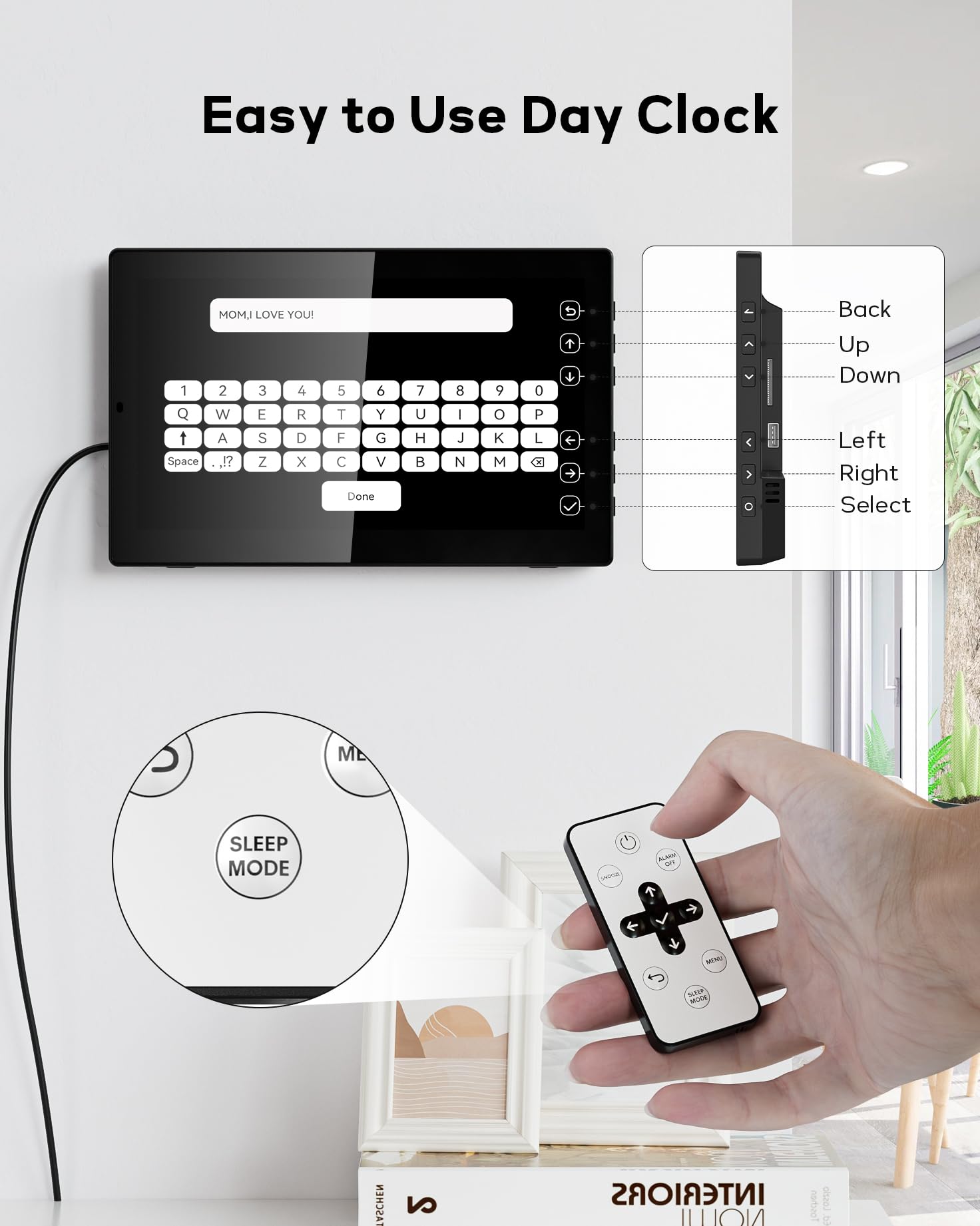 Mesqool wall mounted demonstrating flexible placement and readability