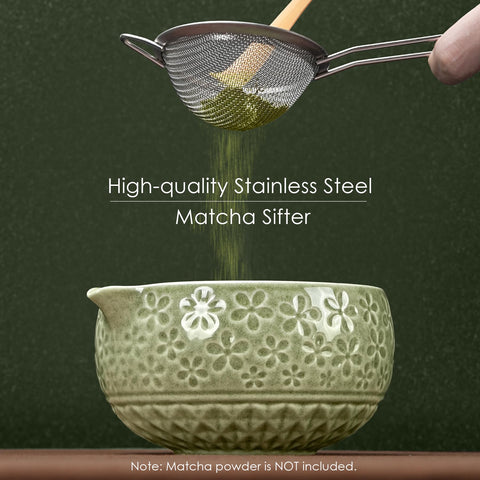 Metflavor stainless steel sifter mesh filtering clumps for smooth tea