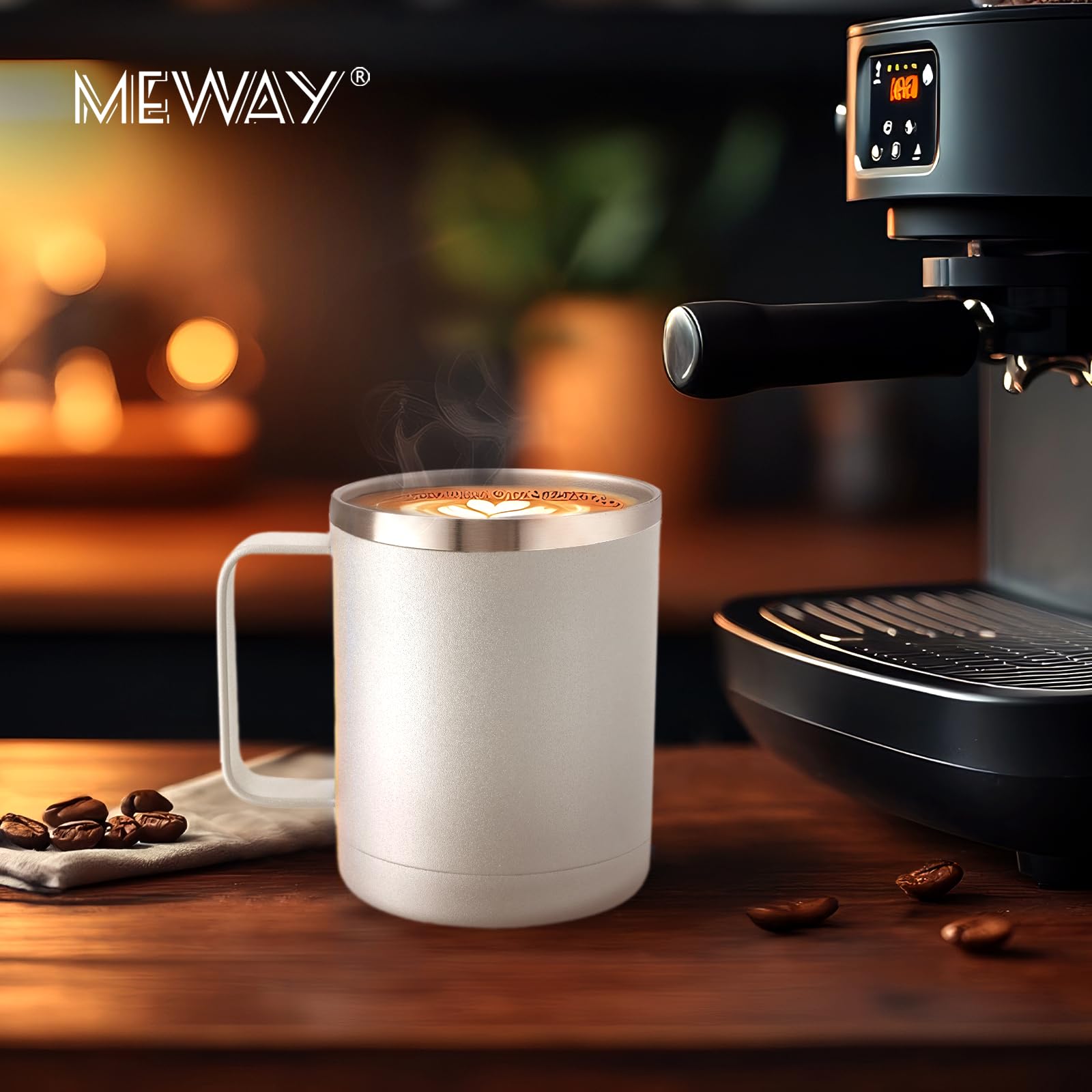 MEWAY next to smartphone for size comparison and everyday fit
