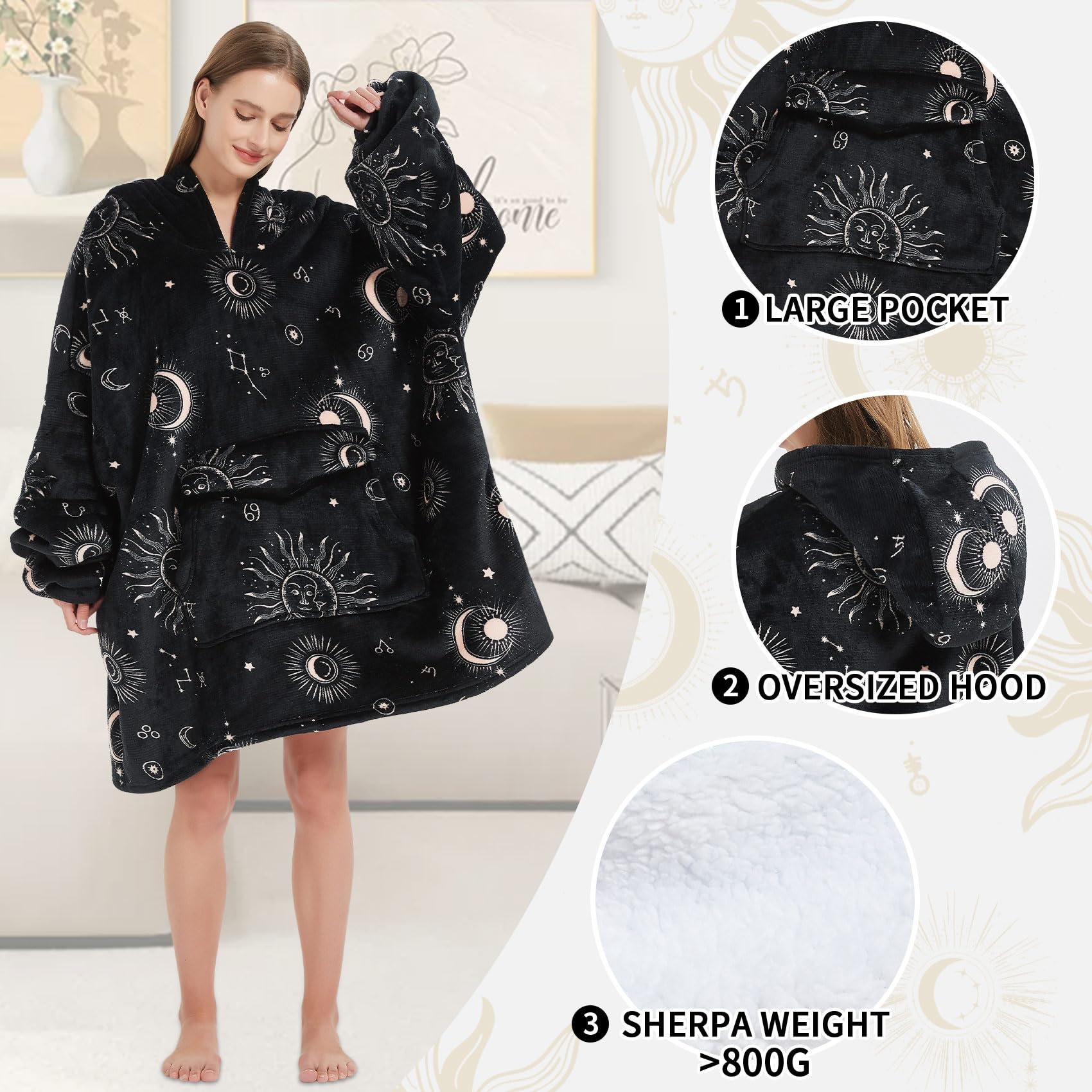 Mewkou closeup sherpa texture highlighting plush warmth benefit