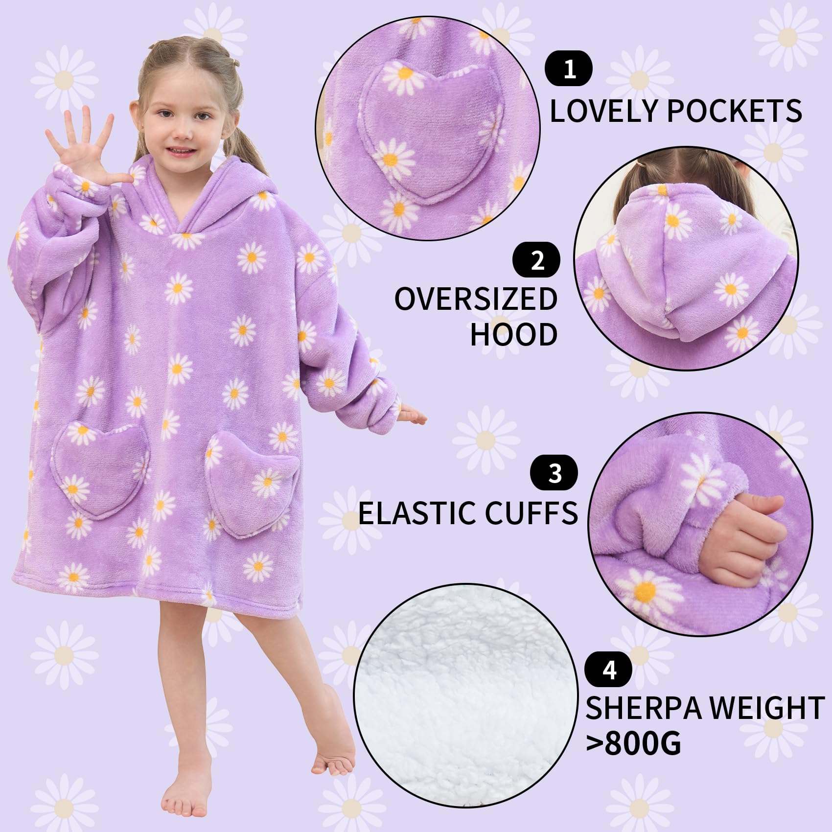 Mewkou Daisy pocket detail with child’s hands showing practical storage