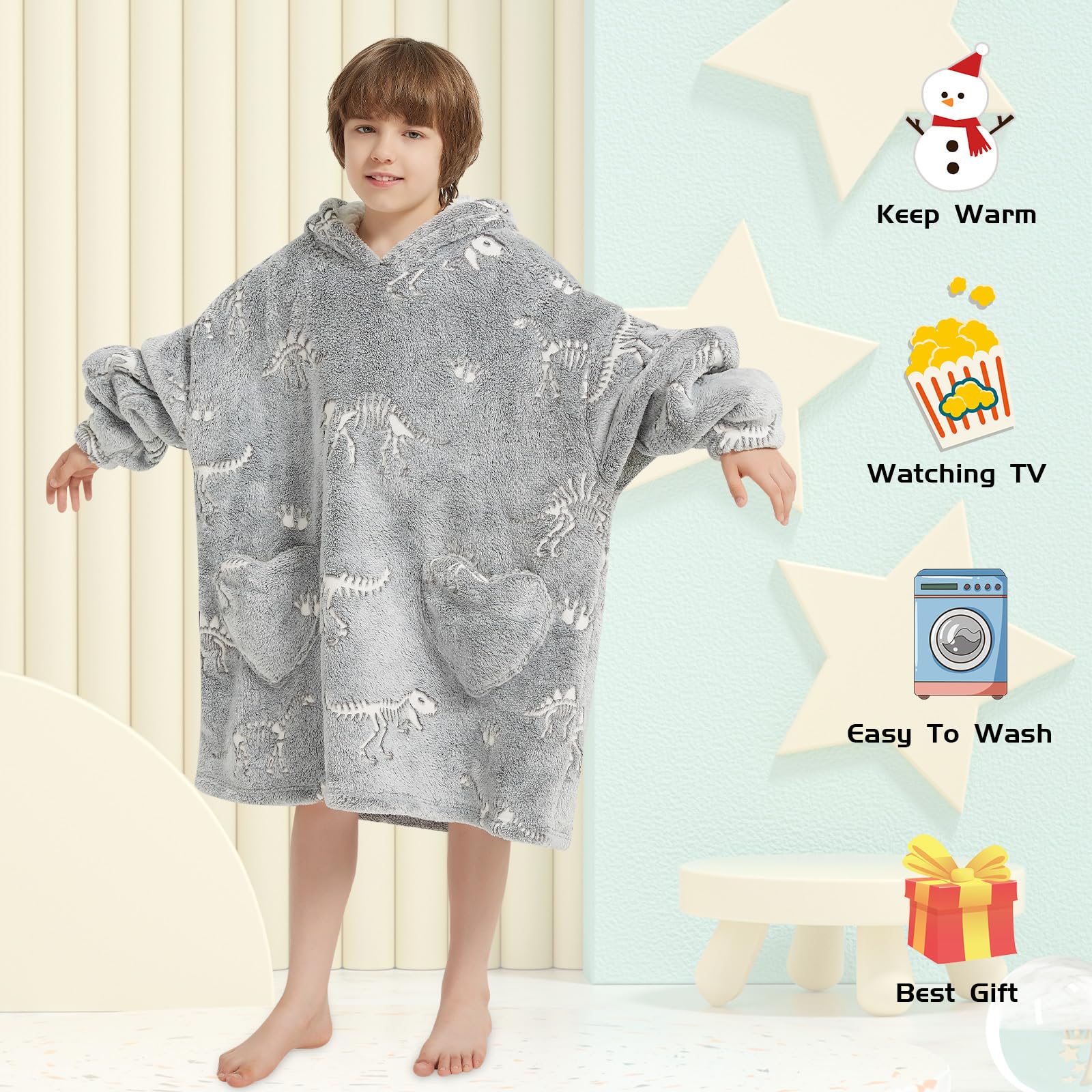 Mewkou large front pockets detail for storing snacks and keeping hands warm