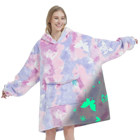 Mewkou front view showing butterfly design and oversized warmth