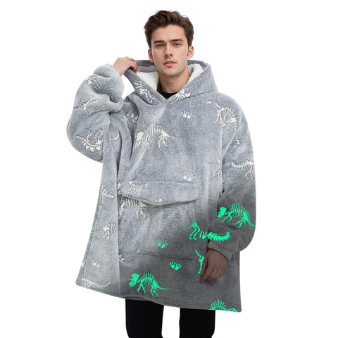 Mewkou front view hoodie showing oversized fit and roomy hood for warmth