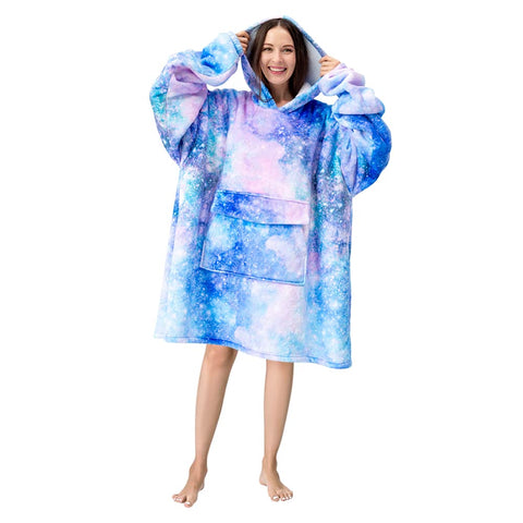 Mewkou Galaxy hood close-up illustrating soft sherpa comfort