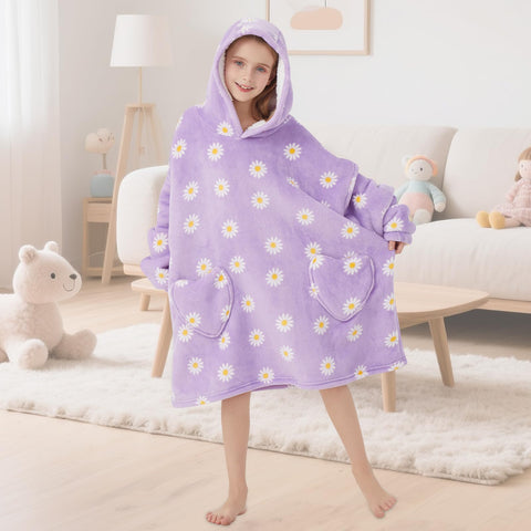 Mewkou hoodie next to backpack showing size and layering benefit