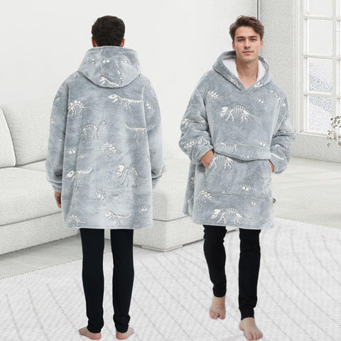 Mewkou hoodie displayed on chair to show size and coverage comparison