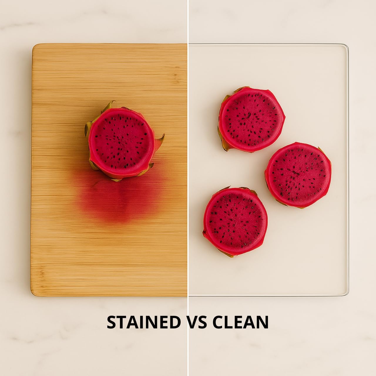 MEWSDEN close-up acrylic surface texture resists stains and wipes clean