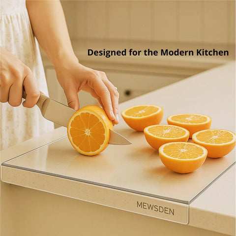 MEWSDEN counter lip detail prevents sliding and contains spills