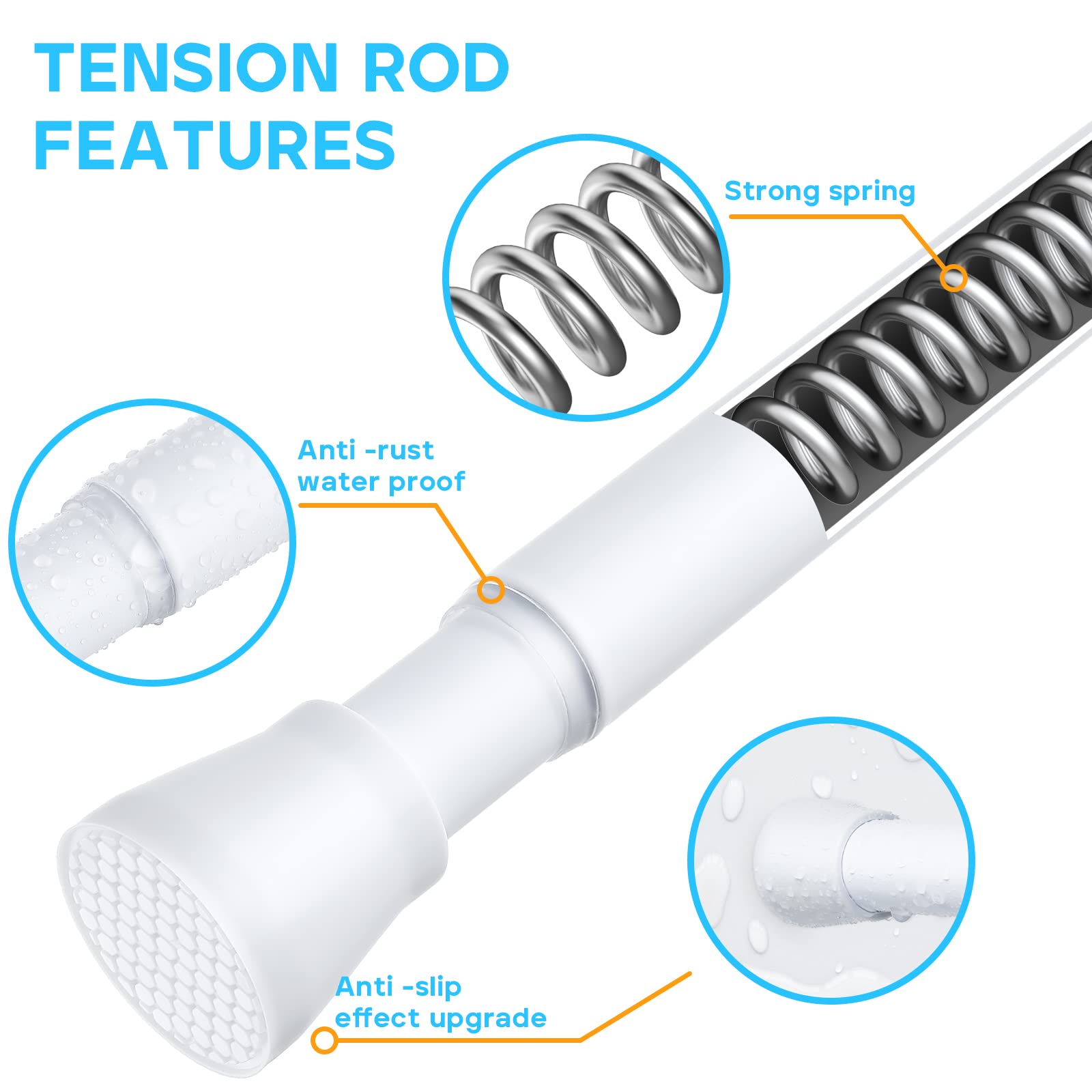 MEXAU in bathroom shower use showing corrosion-resistant rod protecting walls