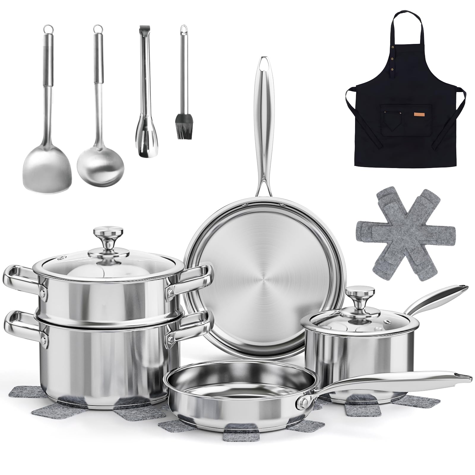 Meythway front packaging showing full 16-piece set and included accessories benefit: complete kit
