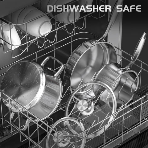 Meythway cookware next to common kitchen items showing scale and capacity benefit: clear sizing
