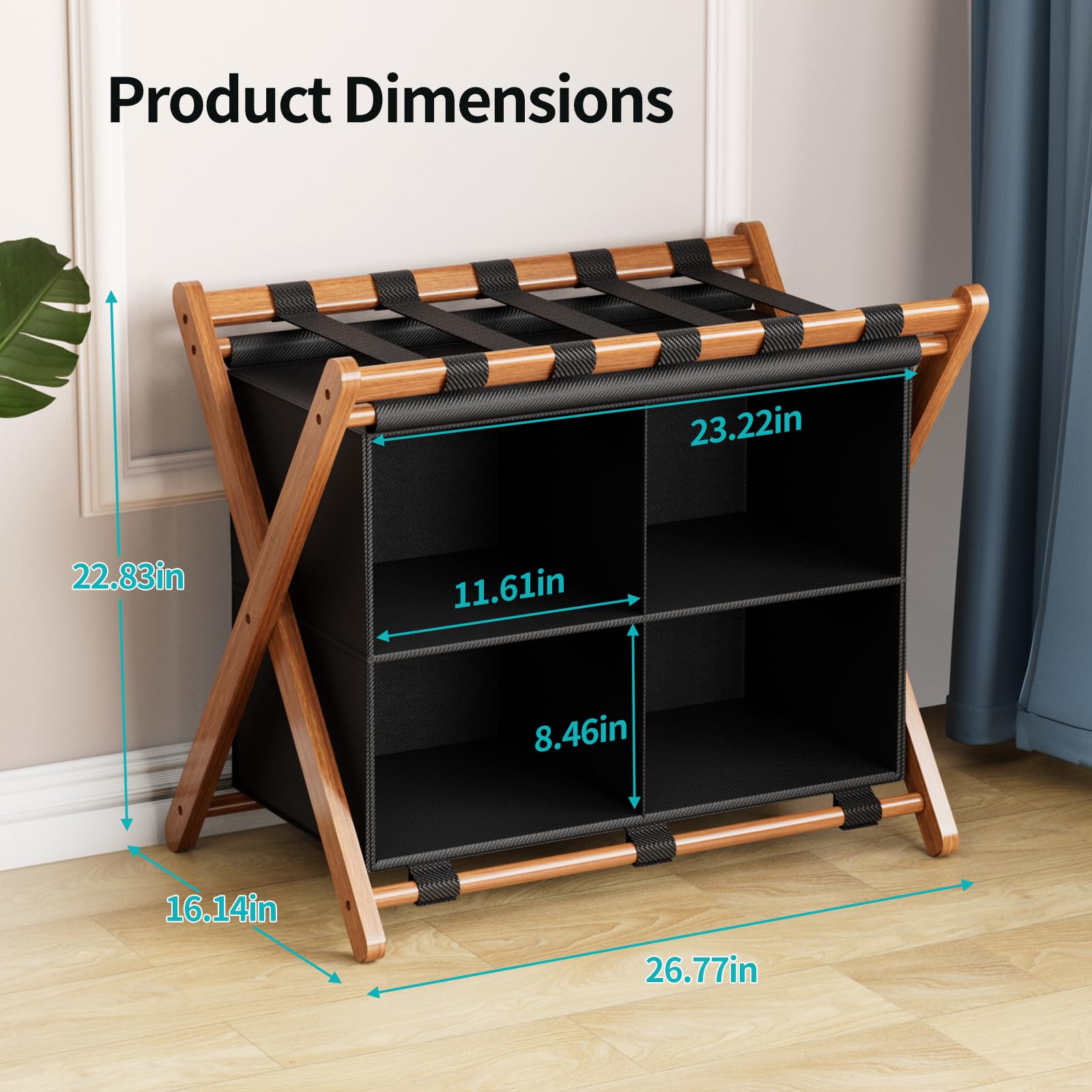 MHACVVO top shelf holding a suitcase demonstrates stable 150 lb support