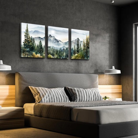 MHARTK66 mounted over bed giving bedroom a tranquil atmosphere
