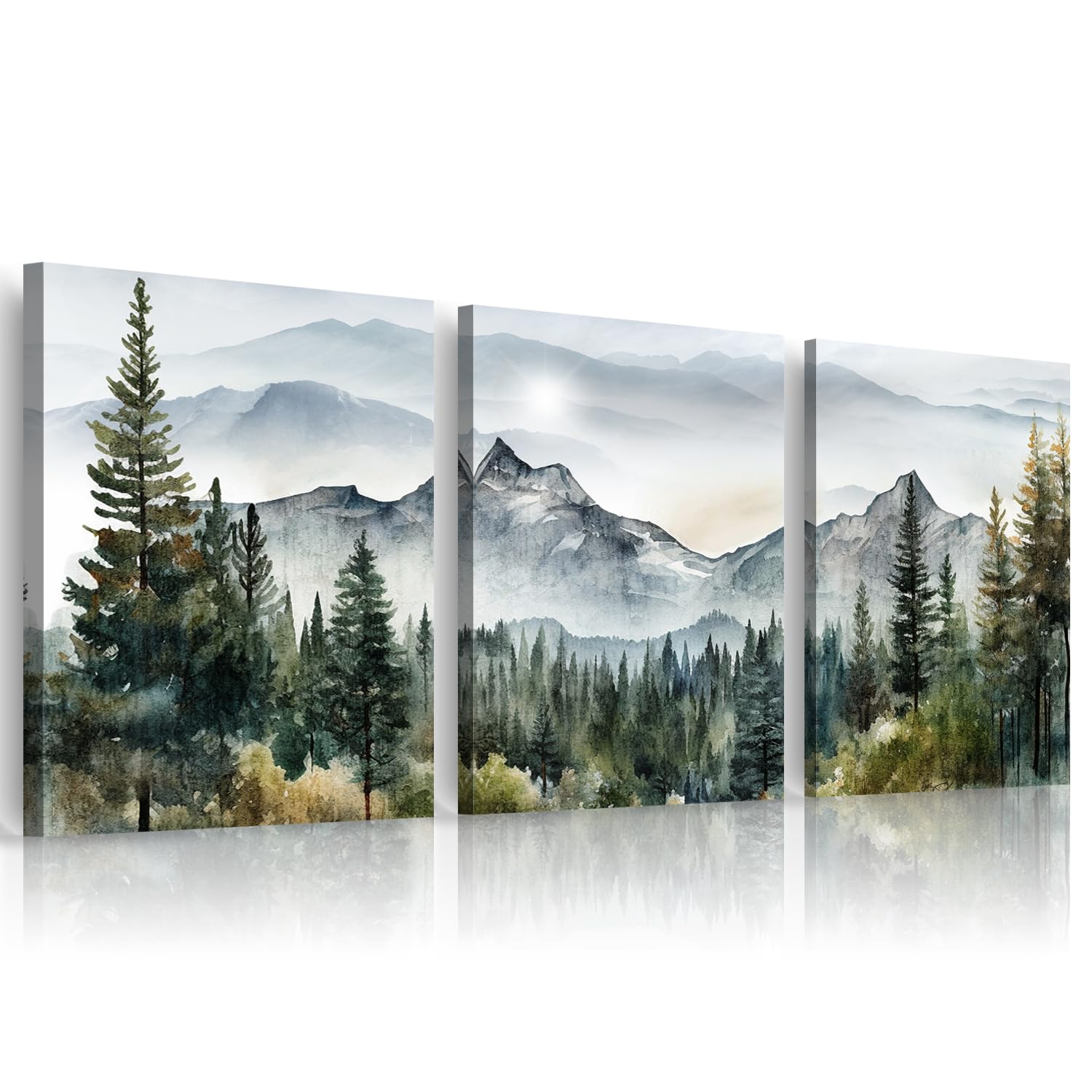 MHARTK66 three-panel full view showing balanced modern focal point
