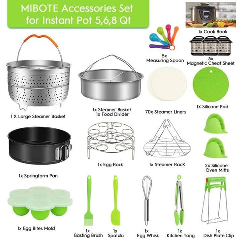 MIBOTE stainless steel steamer baskets and racks for multi-level cooking