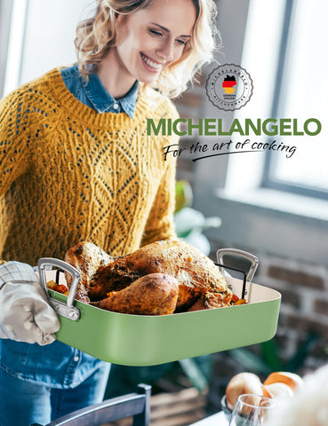 MICHELANGELO interior surface texture closeup showing nonstick ceramic benefit for release