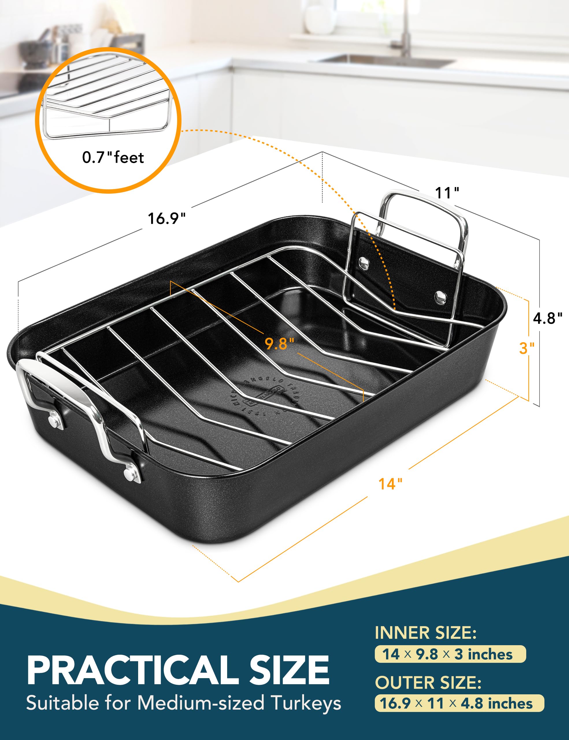 MICHELANGELO pan on induction cooktop showing compatibility and speed benefit