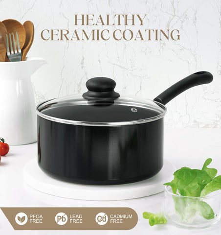 MICHELANGELO double-riveted ergonomic handle demonstrating secure grip and cool-touch safety