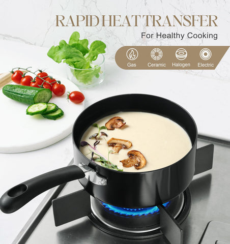 MICHELANGELO tempered glass lid detail for visible cooking and steam retention benefit