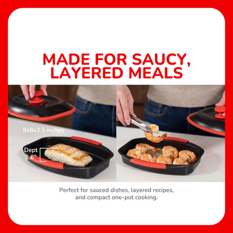 Micro Grill Chef Pot cooking in microwave for quick rice and ramen meals