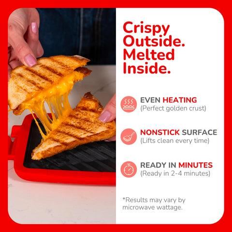 Micro Grill interior nonstick surface visible for easy cleanup benefit