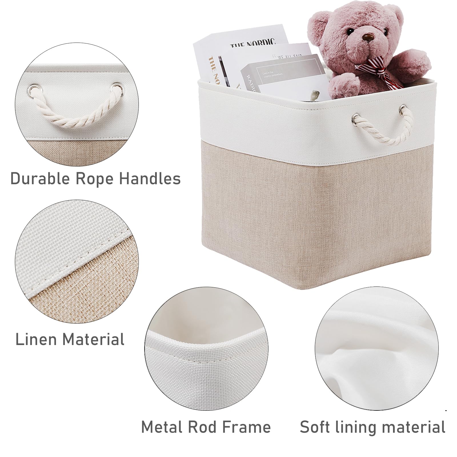 MidmmVick cube filled with clothes and blankets, large capacity for home organization