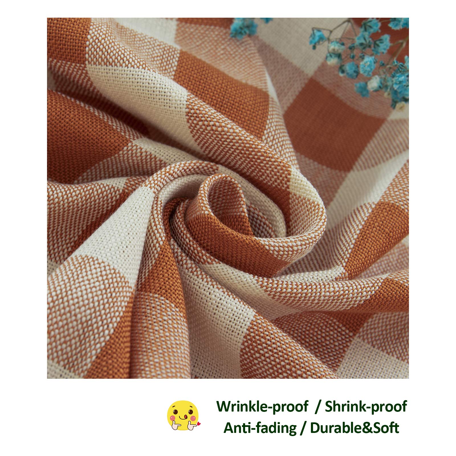Midsummer Breeze fabric closeup showing yarn-dyed texture and lasting color benefit