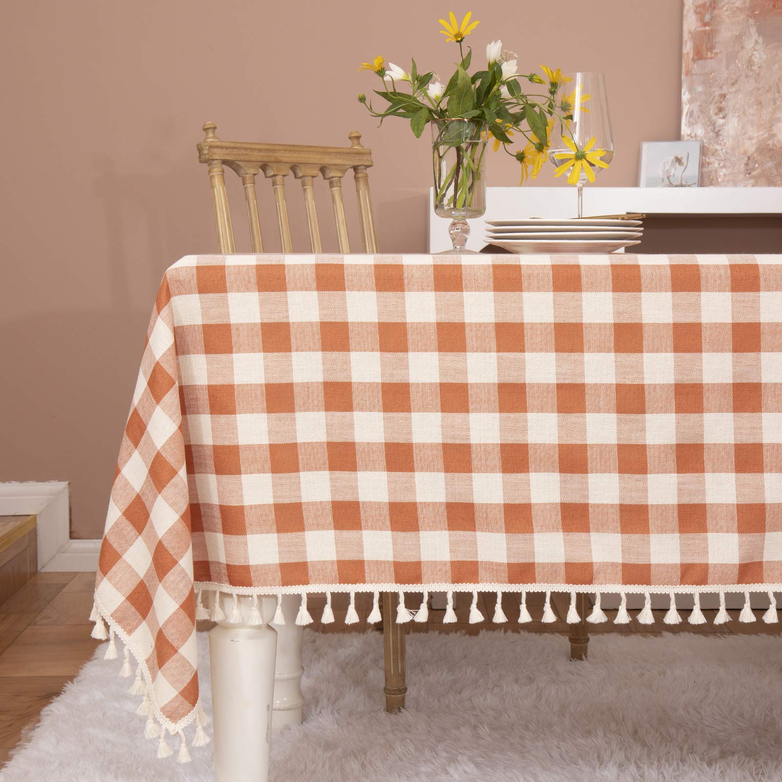 Midsummer Breeze front flatlay showing orange gingham tablecloth and cozy benefit