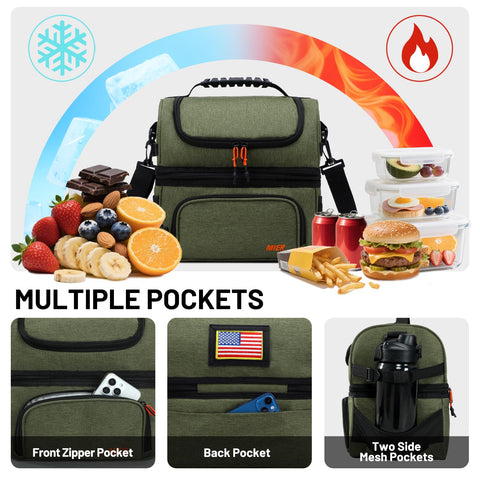MIER close-up of lower insulated foil liner preserving cold items benefit