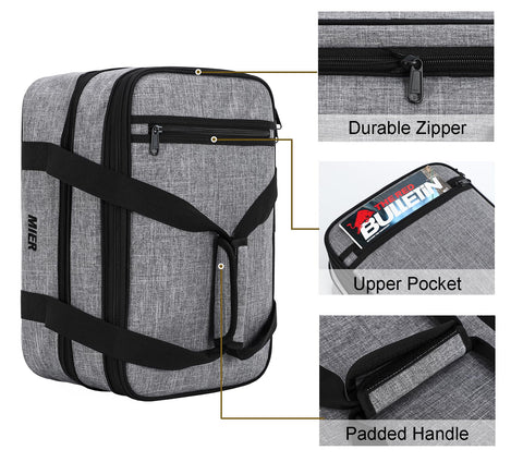 MIER exterior pocket with utensils packed, demonstrating organized accessory storage