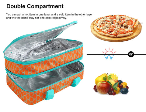 MIER open expanded carrier holding a 9x13 baking dish for secure transport