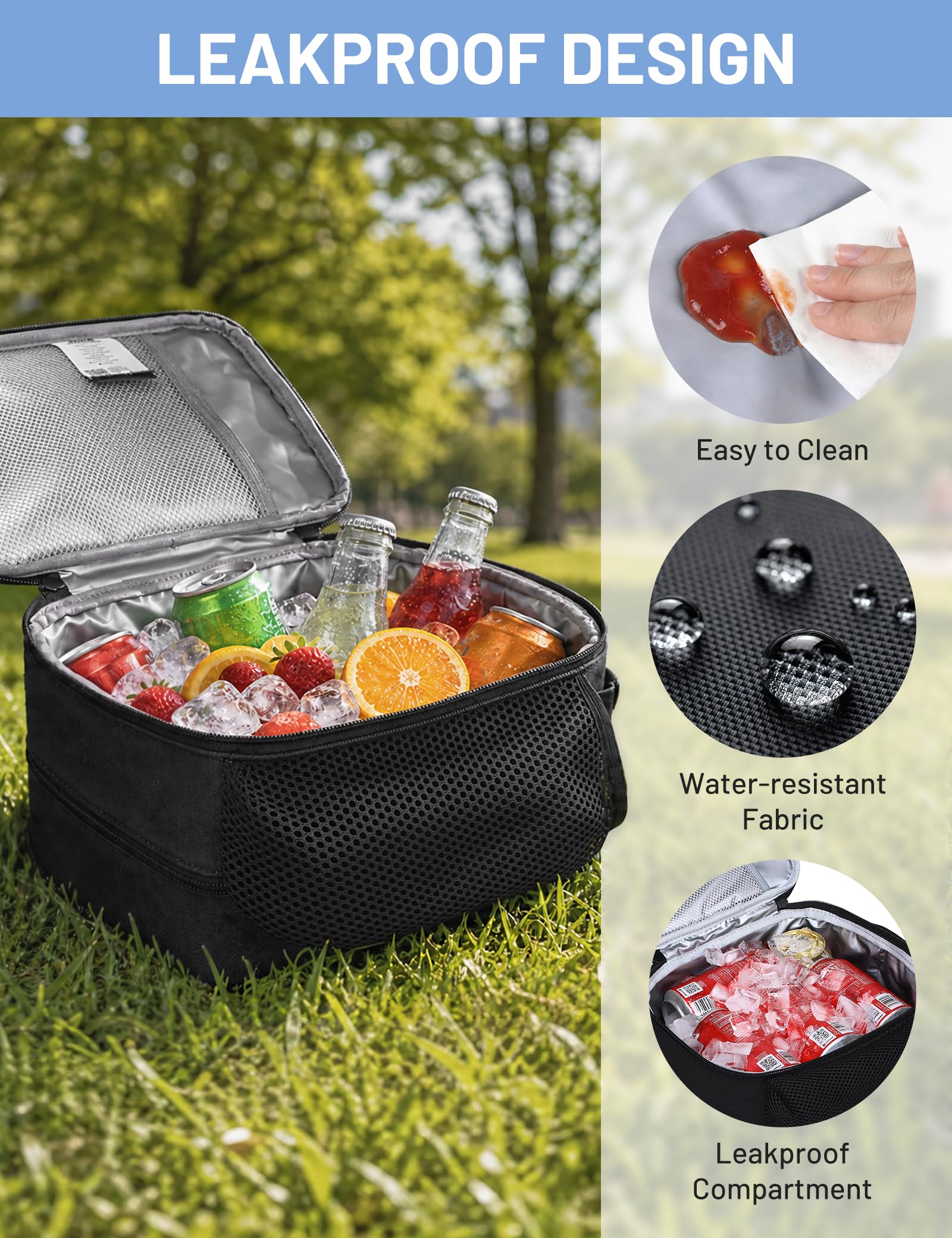 MIER insulated liner interior texture for easy cleaning and cold retention
