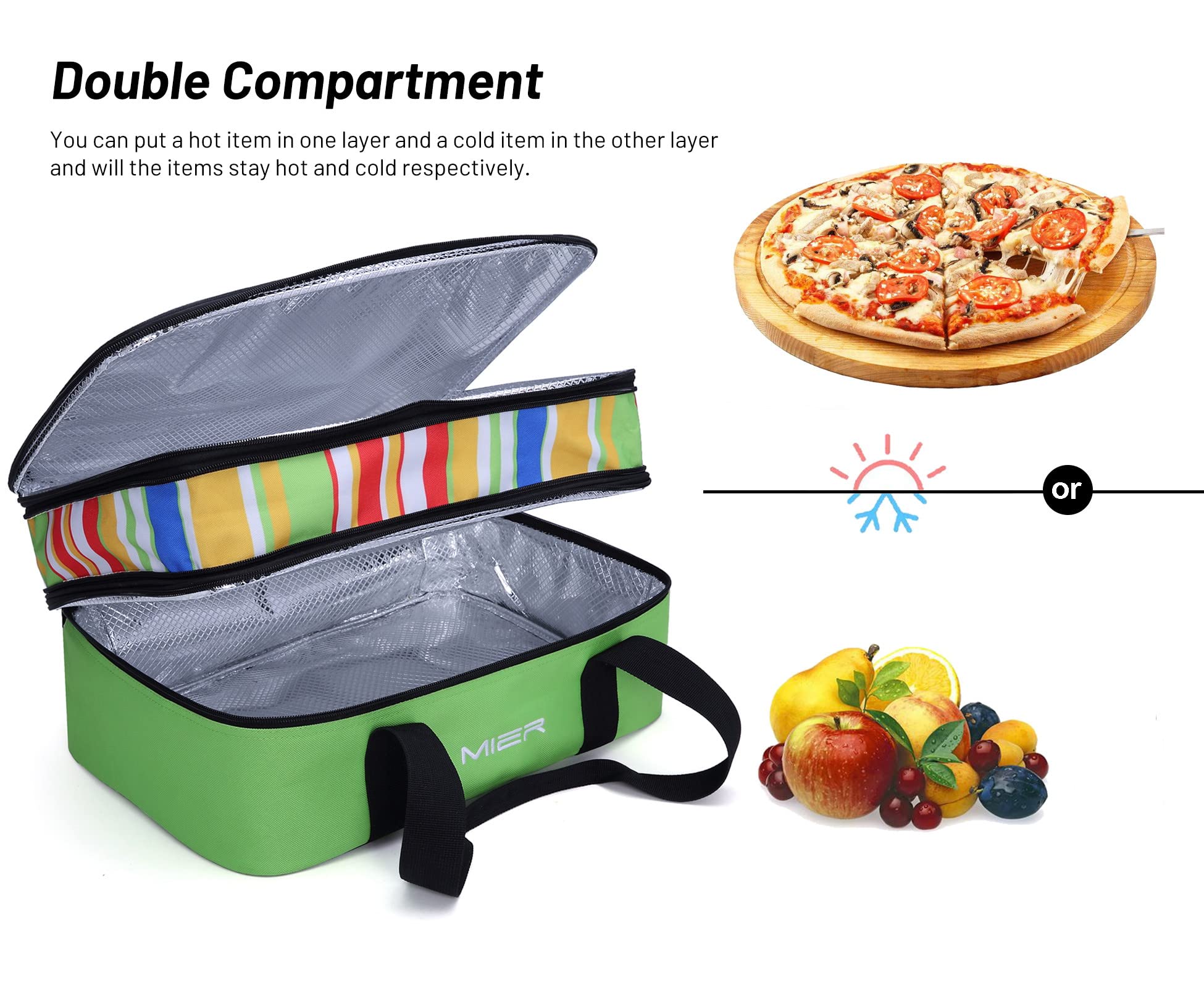 MIER interior thermal lining close-up preserving food temperatures